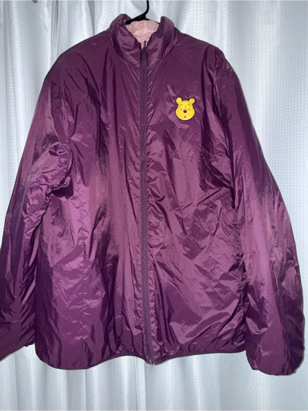 Disneyland Disney store Winnie the Pooh purple puffer jacket reversible 2x women